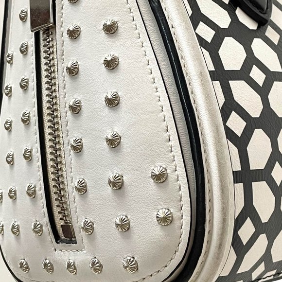 Alexander McQueen Authentic Black and White Crossbody Bag - Picture 8 of 12